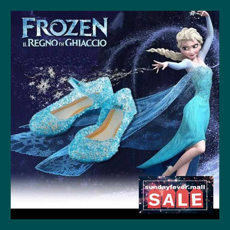 Sept704U Sepatu Frozen Anak Jelly Sepatu Kaca Princess - Blue, 25 Use70Tp