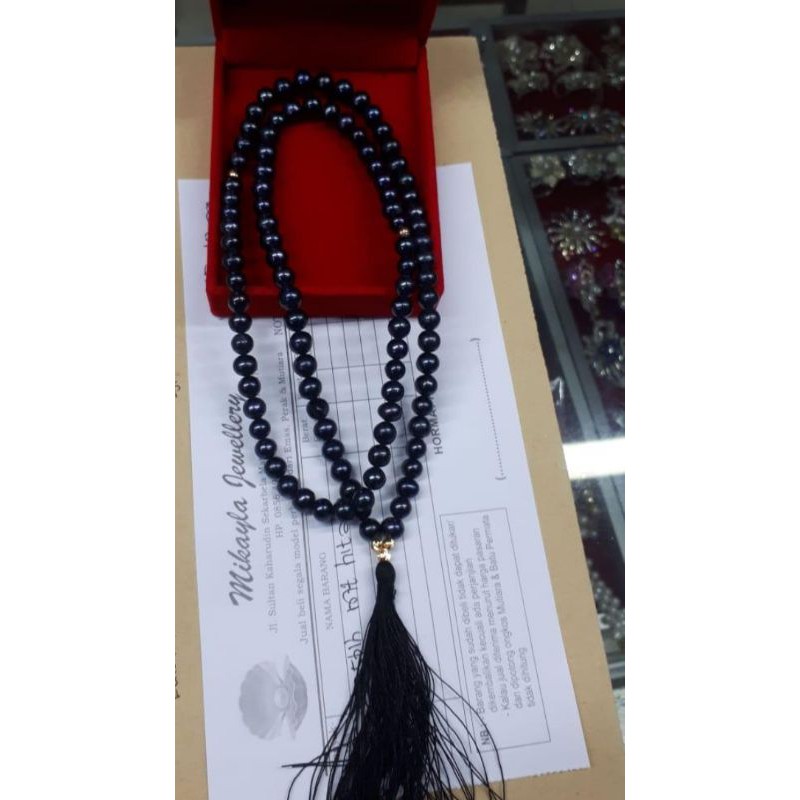 Tasbih mutiara asli lombok( BERSERTIFIKAT & BOX MEWAH)