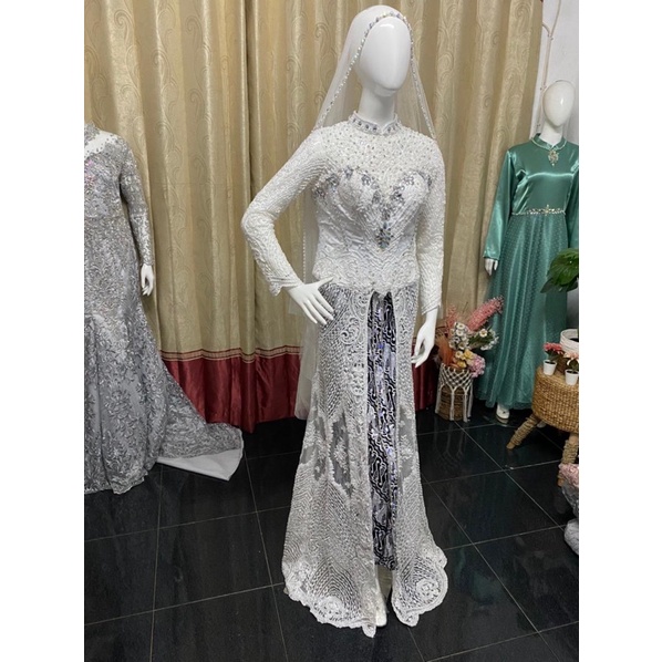 kebaya putih bustier full payet