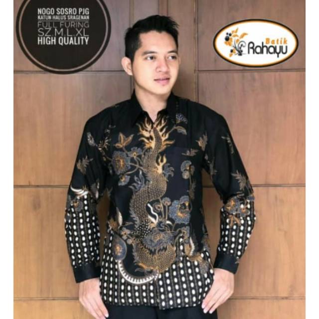 Kemeja Batik Panjang Full Furing Motif Nogo Sosro