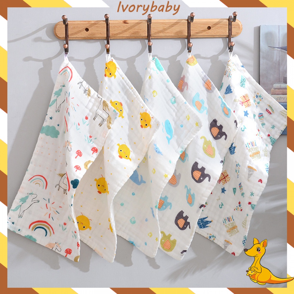 Ivorybaby Handuk bayi lembut multifungsi washlap bayi