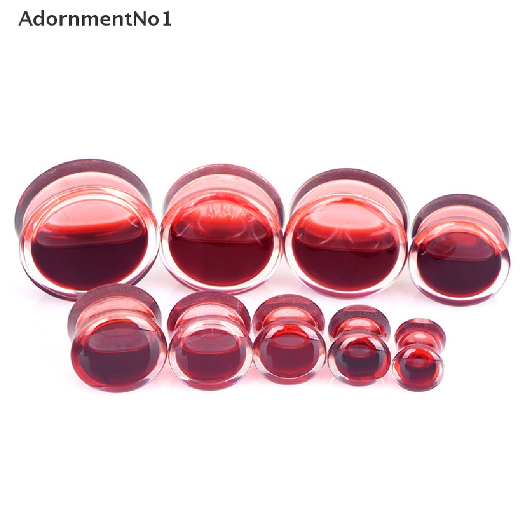 (AdornmentNo1) Ear Plug / Pelebar Lubang Tindikan Telinga Warna Merah Darah