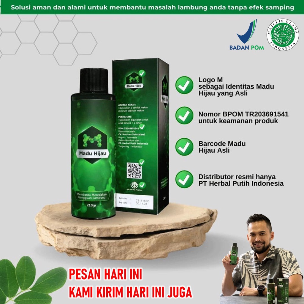Madu Hijau Herbal Asam Lambung Maag Asli Original 100%