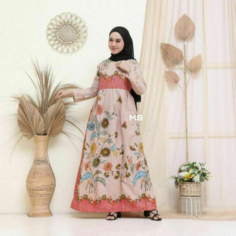 Baju Batik Wanita Gamis Batik Modern Dress Batik Wanita