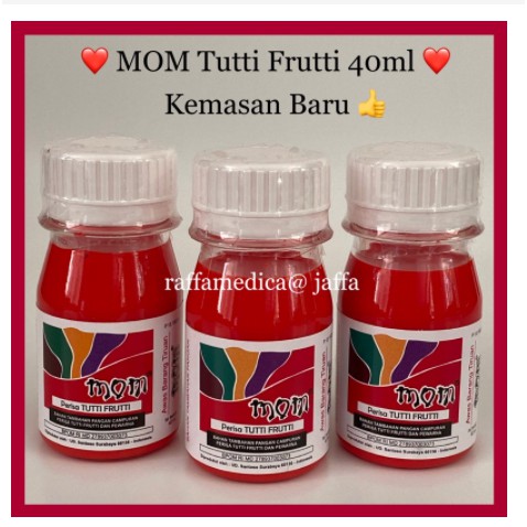 

promo Perisa Essence “MOM” 40ML rasa TUTTI FRUTTI untuk ES Minuman KUE dll