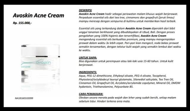 avoskin acne cream