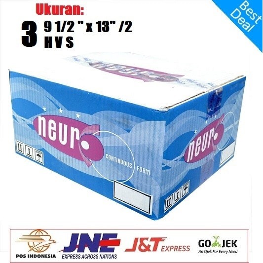 

Kertas Continuous Forms A4 - 9.5 X 11 Inch 3 Ply Merek NEURO Bagi 2