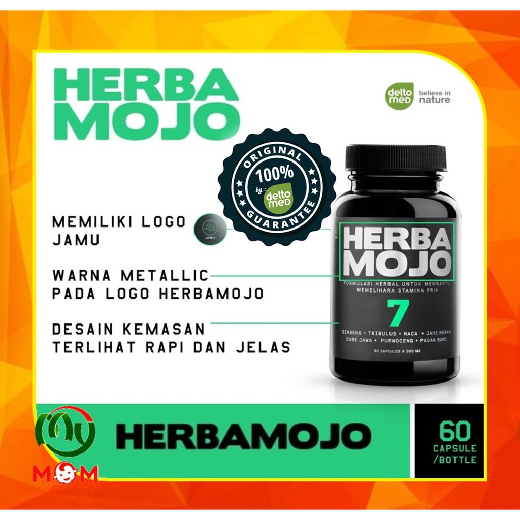 Bpom Herba Mojo 60 Kapsul Obat Stamina Pria Alami Herbamojo Herbana My Mom Shopee Indonesia