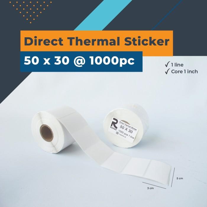 

Kertas | Direct Thermal Sticker [50X30 Mm] Kertas Label Stiker Barcode 1 Line
