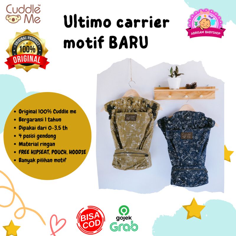 [GRATIS HADIAH] Gendongan Cuddleme SSC Ergonomis Ultimo Cuddle me Gendongan Bayi Hipseat Depan Motif