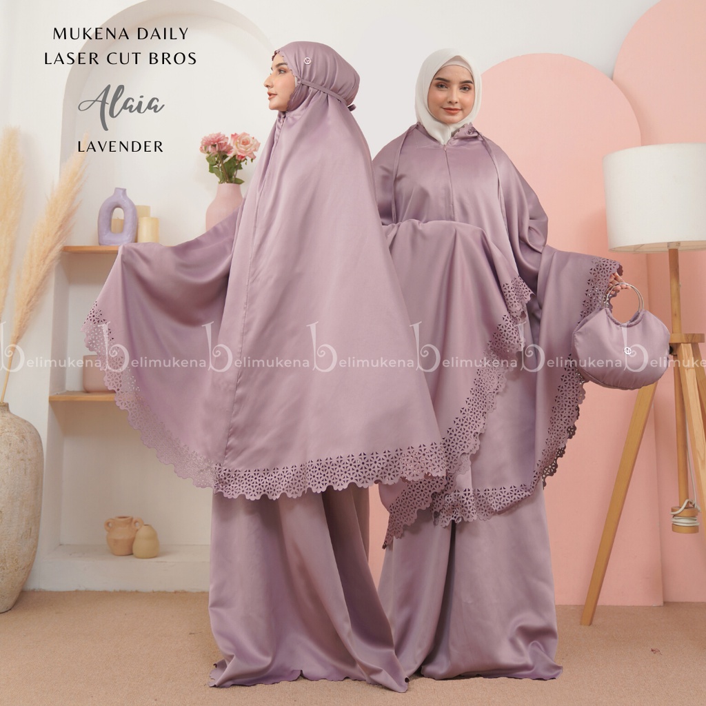 Mukena Dewasa Silky Daily Laser Cut Bros 2in1 Alaia