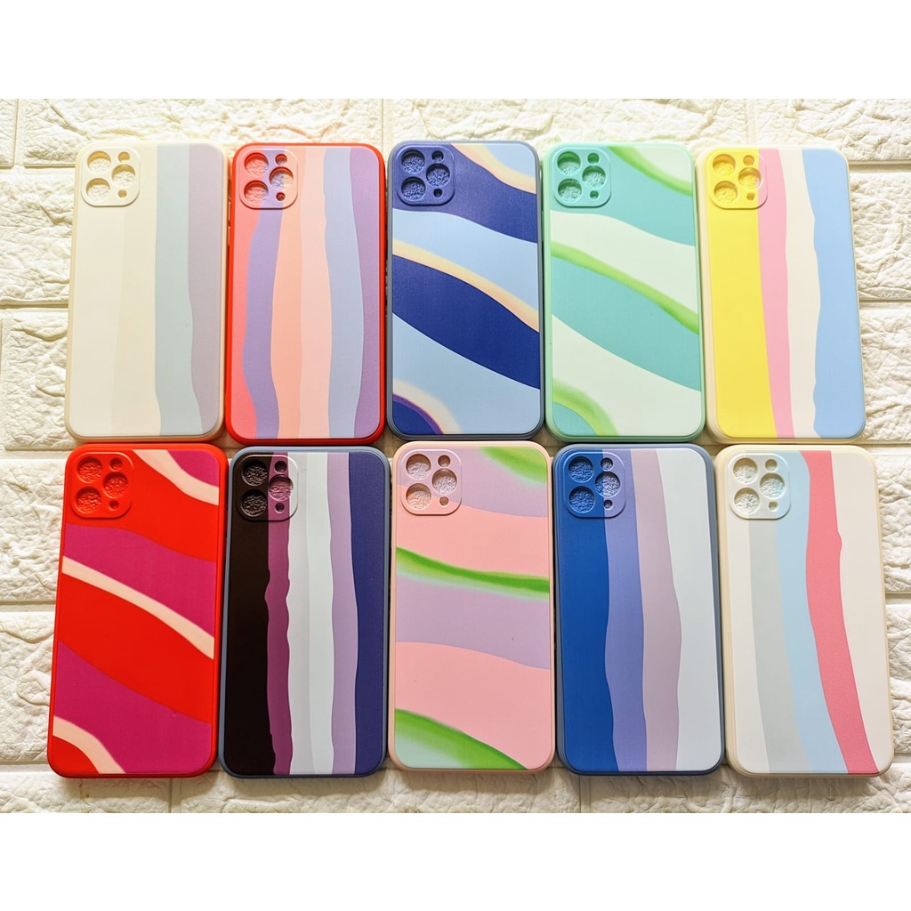 Case Hp Softcase Handphone Casing Soft Case Rainbow Pelangi IPhone 11 12 Pro Xs Max Karakter