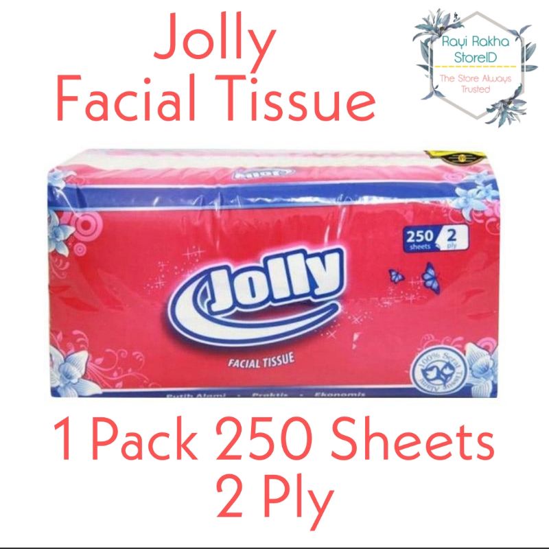 Tissue Jolly 250 Sheets 2 Ply / Jolly Facial Tissue 250 Sheets