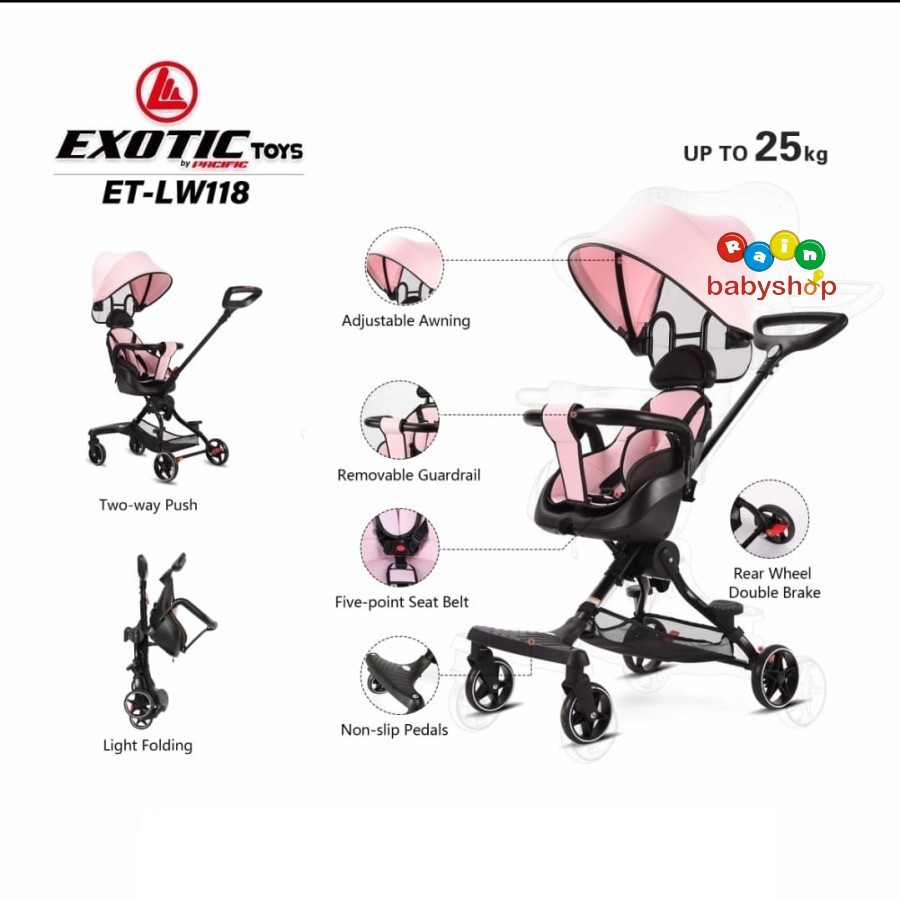 [B/S-EXLW118] Stroller Baby Exotic LW 118 - 2 Arah Bisa Hadap Depan Belakang