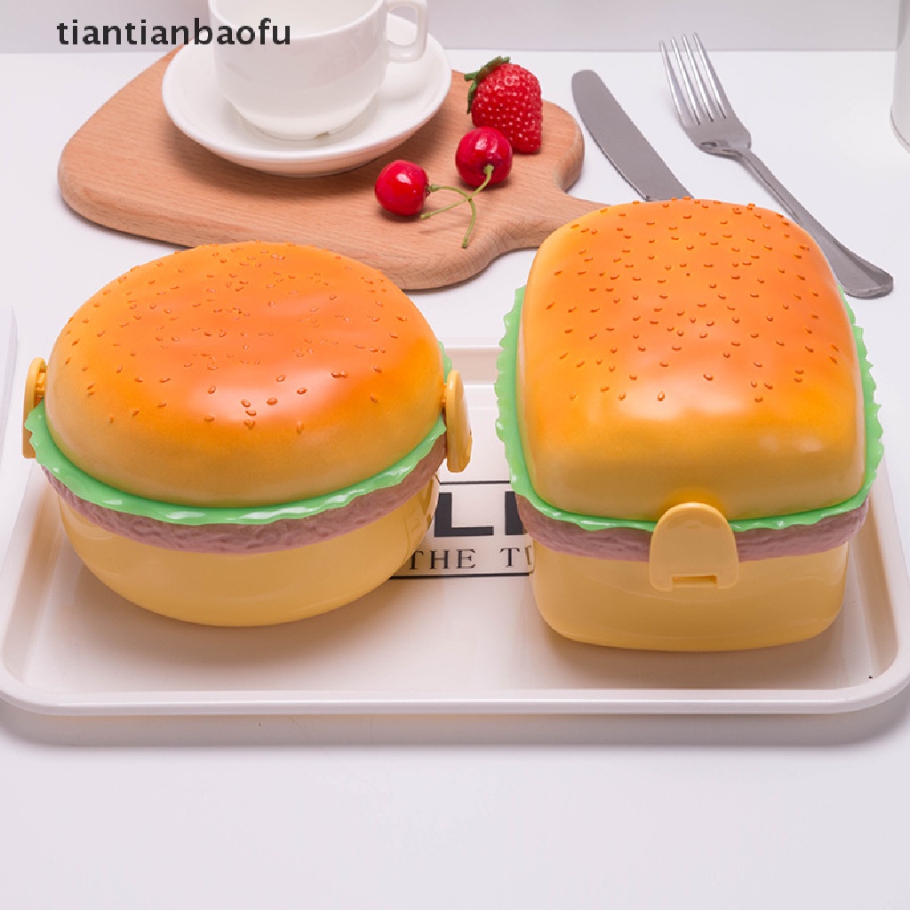 Kotak Makan Siang Bento Bentuk Hamburger Untuk Anak