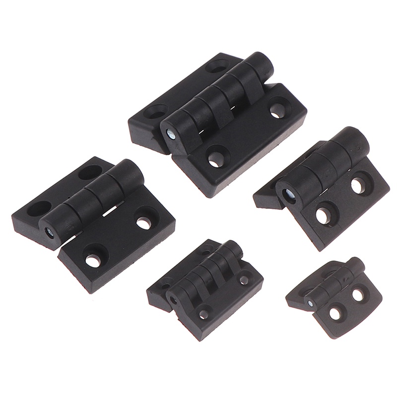 &lt; E2id &amp; &gt; 1pc Engsel Pintu Lemari Mini Bahan Plastik ABS Warna Hitam