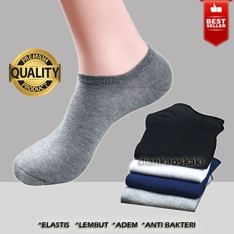 KAOS KAKI PENDEK SEMATA KAKI POLOS PRIA WANITA DEWASA