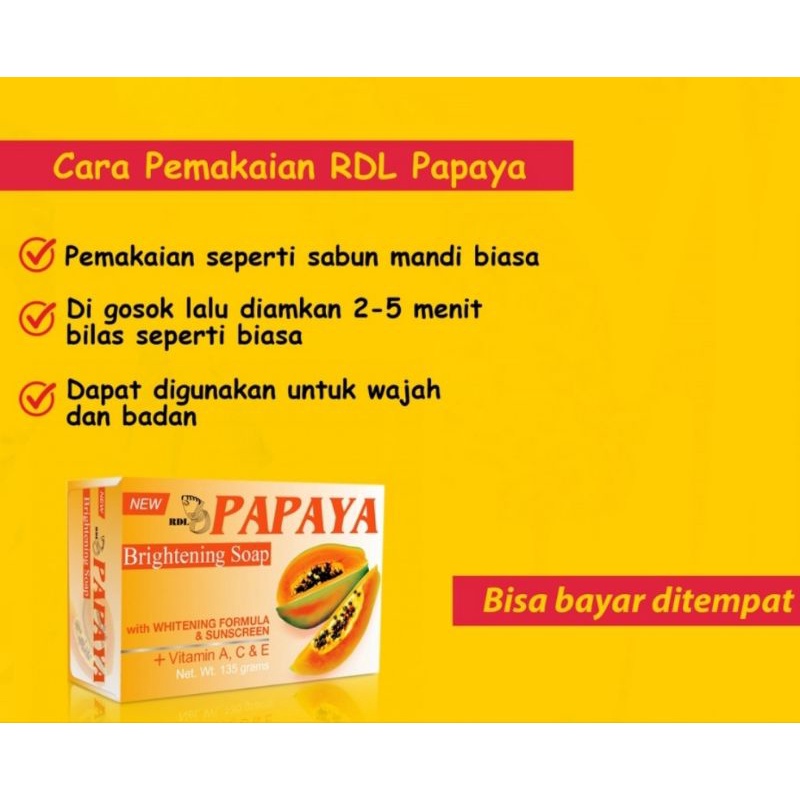 RDL SABUN PAPAYA ORIGINAL BPOM