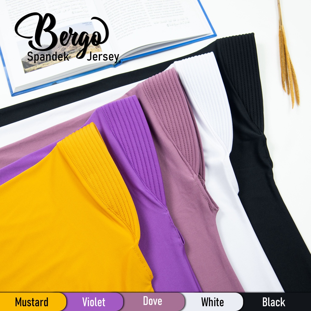 Bergo Hamidah ( ORI ) / Bergo Jersey Menutup Dada / Hijab Instan