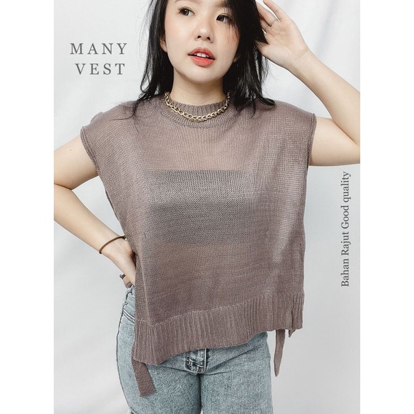 MDLV ~ BG MANY VEST TALI // ATASAN RAJUT CEWEK // BAJU RAJUT // FASHION WANITA