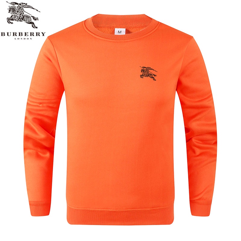 ⭐️⭐️⭐️⭐️⭐️ BAJU Fashion Classic Burberry Logo Sweatshirt Men Women Simple Fleece Long Sleeve Hoodie 