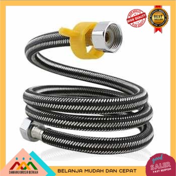 Selang Shower Fleksibel Bahan Stainless Steel  [Silver] [100CM]