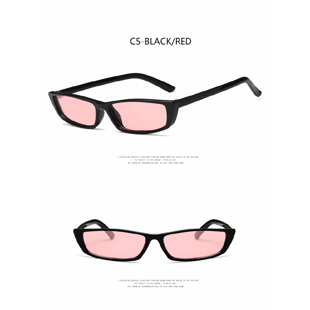 European and American trendy stylish sunglasses with small square frame