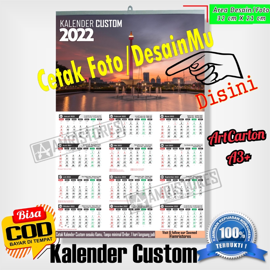 

Cetak kalender dinding Custom desain dan gambar sesuai keinginanmu tanpa minimum order ukuran a3+