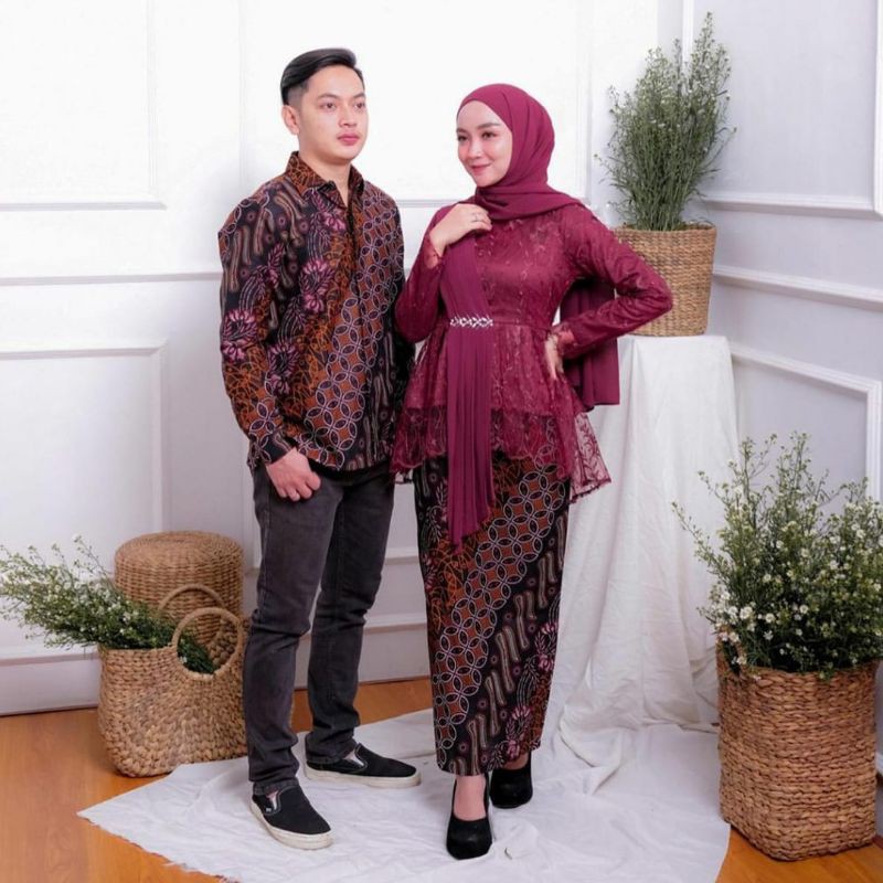 batik kebaya couple modern kekinian