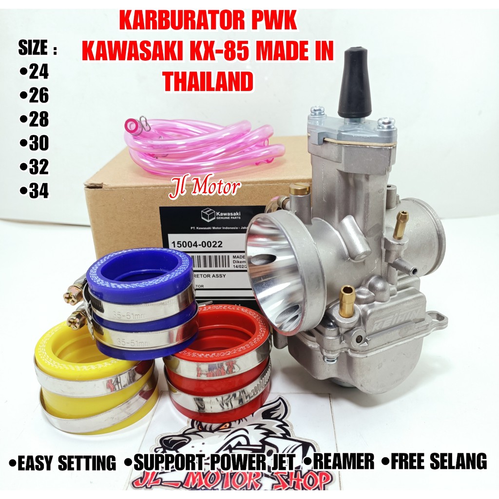 KARBURATOR KARBU PWK 24 26 28 30 32 34 KAWASAKI KX85 KX 85 UNIVERSAL THAILAND EASY SETTING ORIGINAL