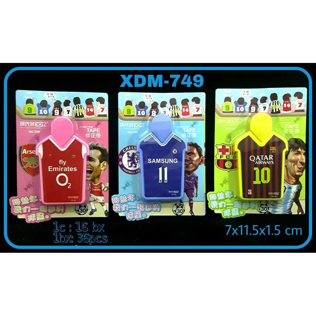 

Tip Ex Kertas Correction Roller Tape MODEL BAJU KAOS CLUB BOLA 749