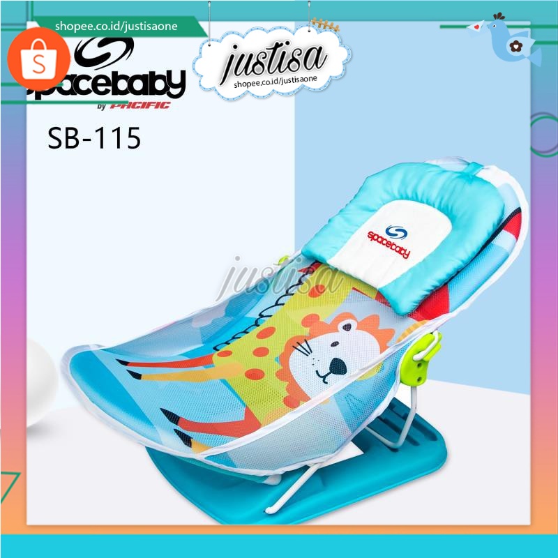 Promo !! BABY BATHER SPACE BABY - SPACE BABY Deluxe Baby Bather New Motif Blue