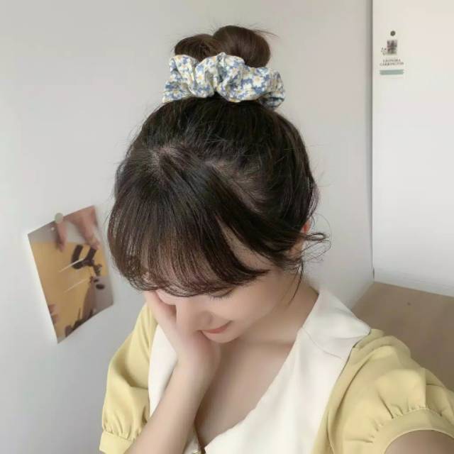 karet rambut korea-scruchies korea cantik-iketan rambut bunga cantik