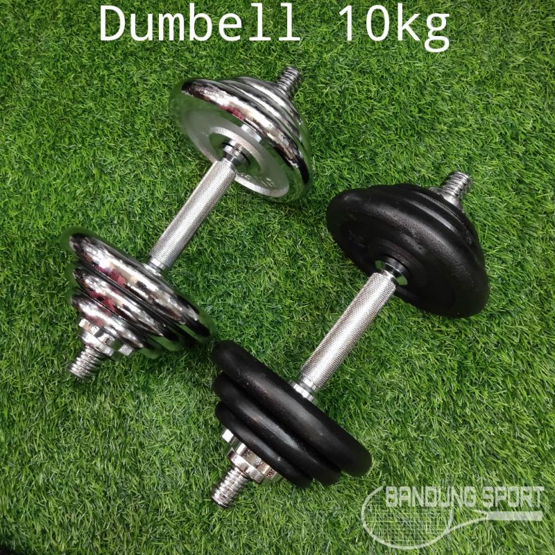 Dumbel / Barbel / Dumbel Model Pasang Lepas / Dambel plat beban / Plate 10kg