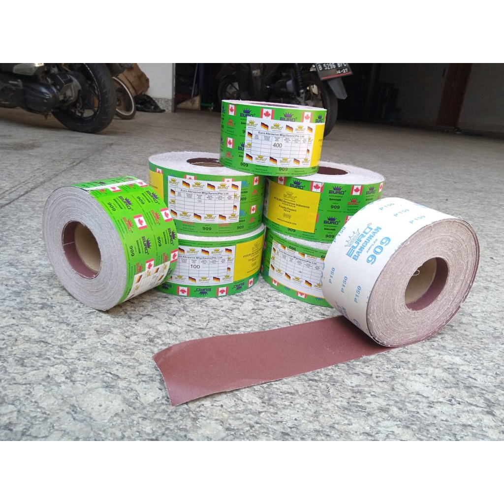 Amplas Roll Gulungan kain Euro Bangunan 50 meter grit terlengkap harga 1 roll