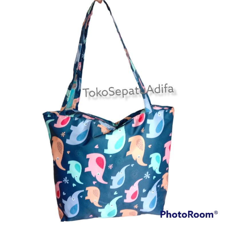 TAS WANITA / TAS BAHU / TOTE BAG BAHAN PARASUT NILON LEMBUT