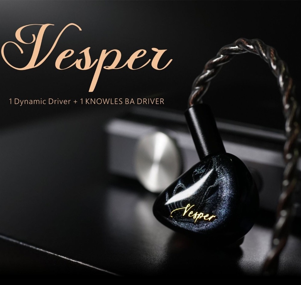 QOA Vesper 1BA+1DD In Ear Earphone Hybrid Headset HIFI DJ Monitor Earbuds