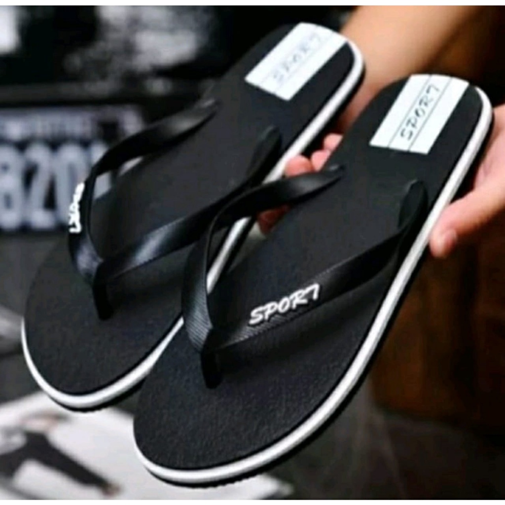 Sandal Jepit Distro/Sandal Pria kekinian motif SPORT