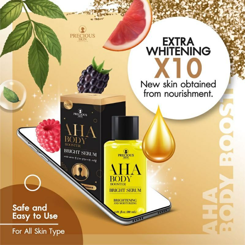 AHA BODY BOOSTER BRIGHT SERUM PRECIOUS SKIN/ SERUM AHA MIMI WHITE/ MIMI WHITE AHA 30 ML