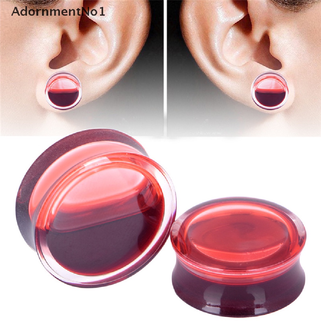 (AdornmentNo1) Ear Plug / Pelebar Lubang Tindikan Telinga Warna Merah Darah