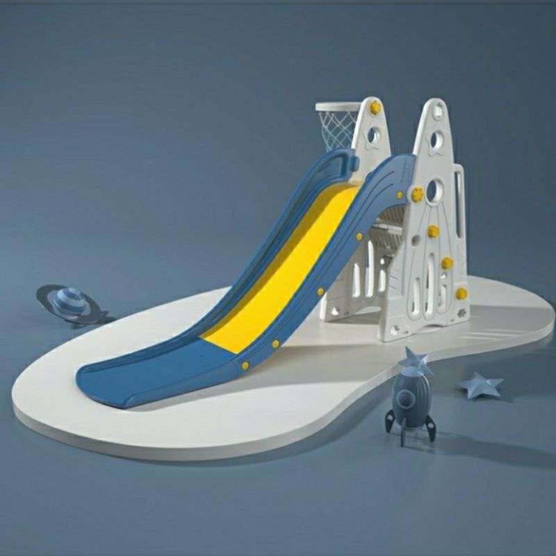 Perosotan XL astronot / pesorotan tinggi anak 2in1 ring basket / seluncuran anak / kids slide astron