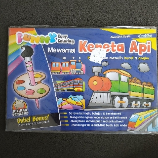Buku Mewarnai Anak Paud Tk Funny Copy Coloring Mewarnai Kereta Api Shopee Indonesia