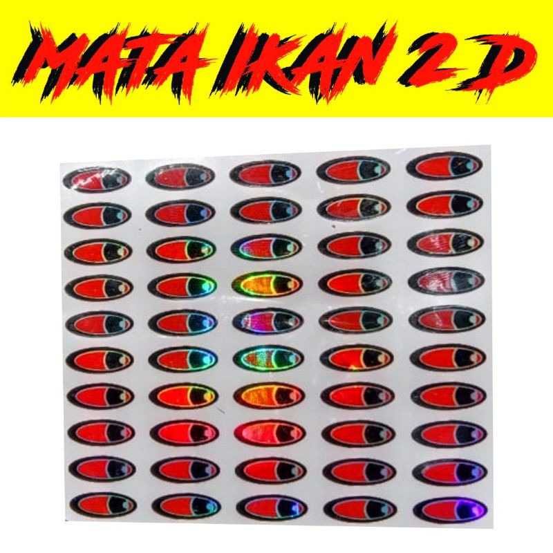 Sticker mata ikan 2D Lure Metaljig  JM SFC