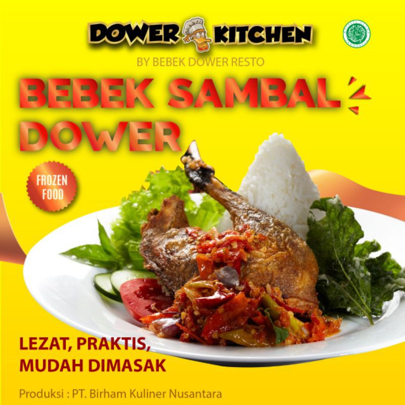 

Bebek Dower Frozen Food 1 EKOR Bebek Ungkep Sambal Dower Size XL 3-4 Porsi 650-750 Gram