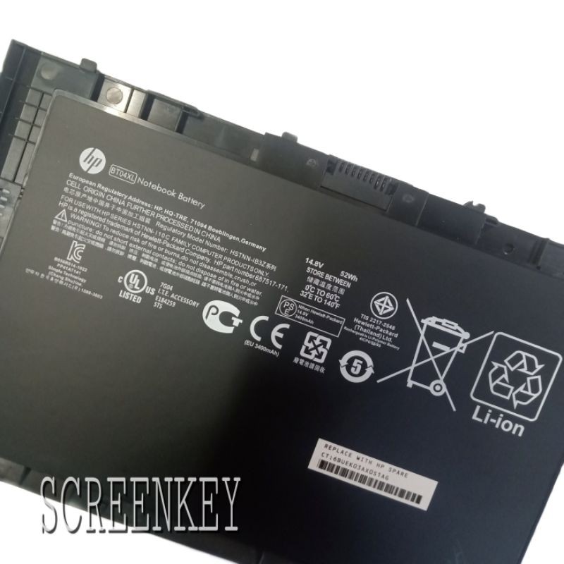 Baterai Batre Laptop HP EliteBook Folio 9470M 9470 9480M BT04XL ORIGINAL