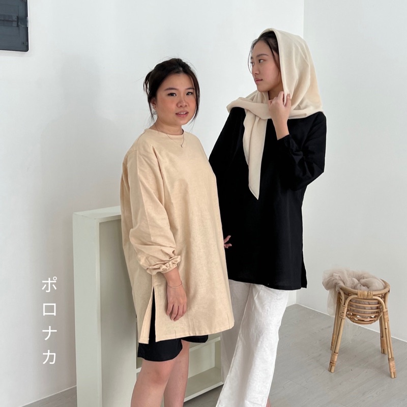 PORONAKA - MIRAI Linen Blouse Oversize Look