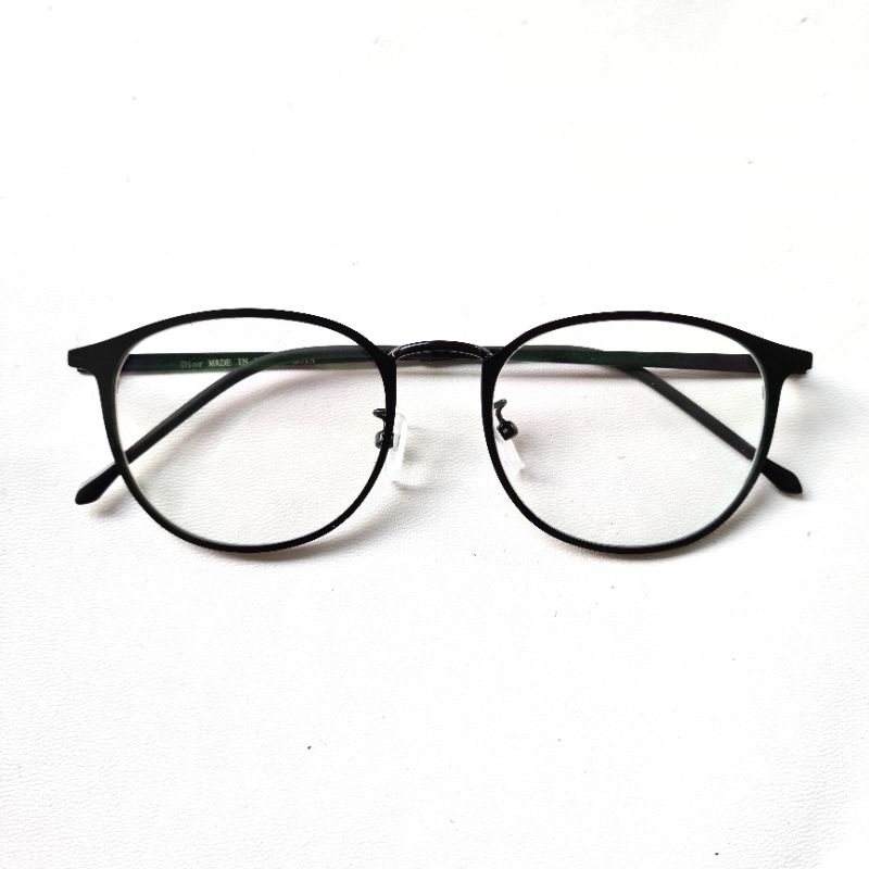Frame + Lensa Anti Radiasi Kacamata Oval Metal