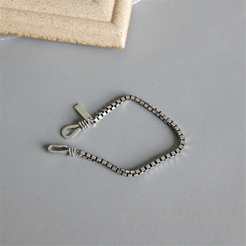 [Ready Stock]Fashion Personality Plated 925 Silver Vintage Bracelet