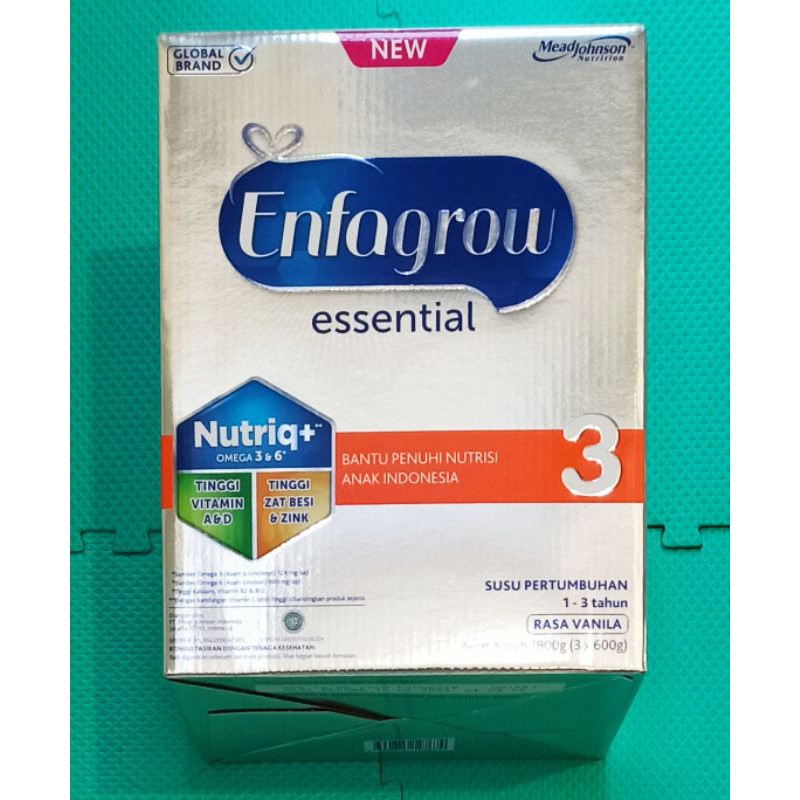 Enfagrow Essential 3 rasa Vanilla kemasan 1800 gram exp 2025