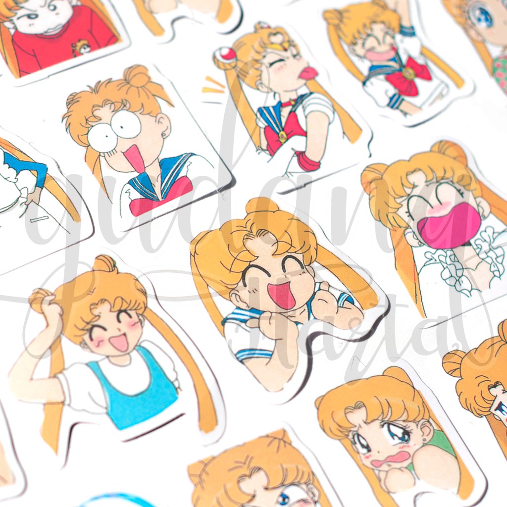 Stiker Sailor Moon Usagi Sticker Kartun DIY Scrapbook GH 303421